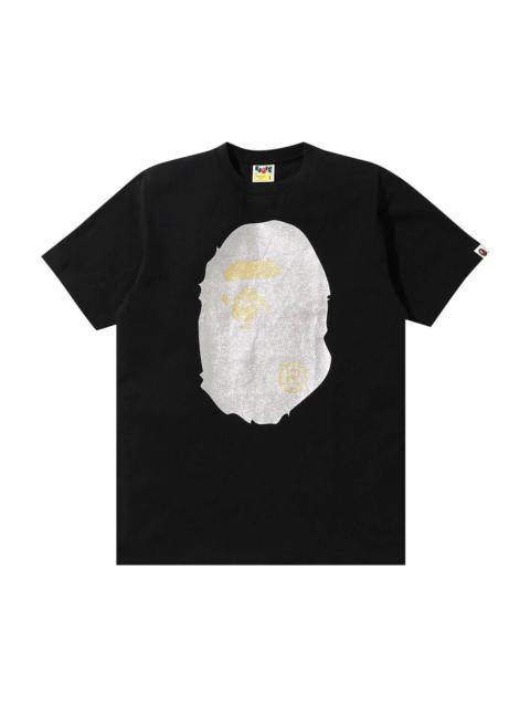 BAPE Glitter Big Ape Head Tee 'Black/Silver'