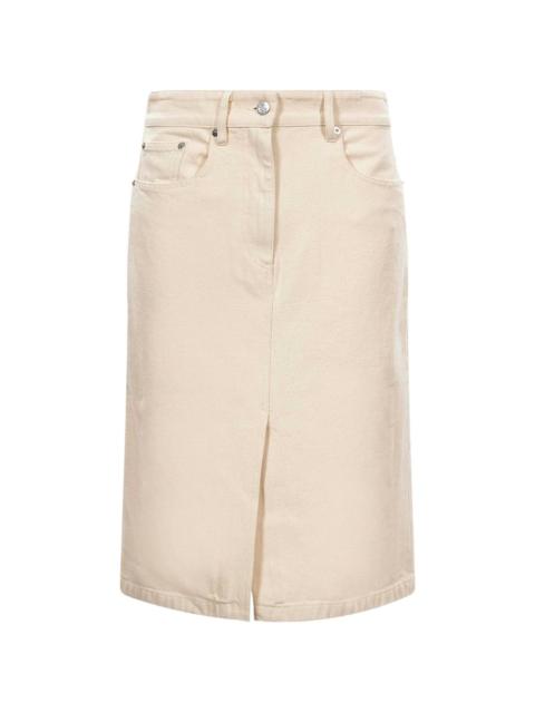 A.P.C. denim split skirt
