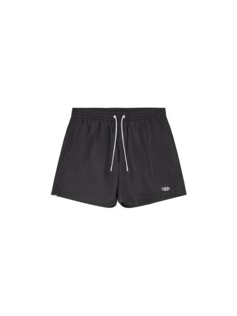 Diesel SWIM SHORTS WITH METALLIC OVAL D LOGO