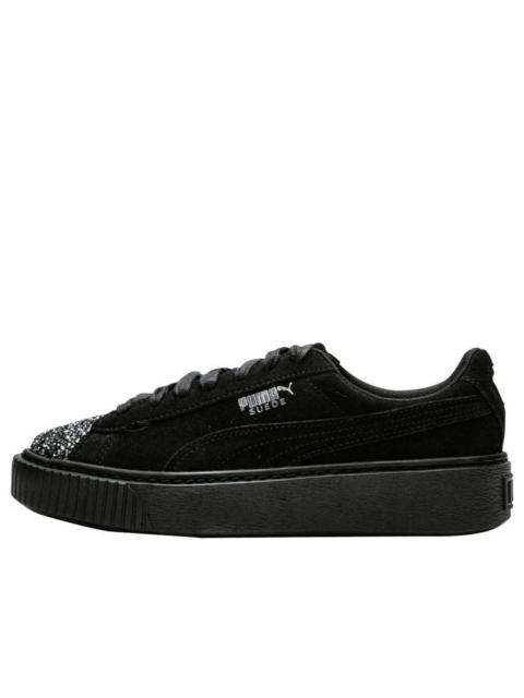 (WMNS) PUMA Suede Platform 'Crushed Gem - Black' 365866-01