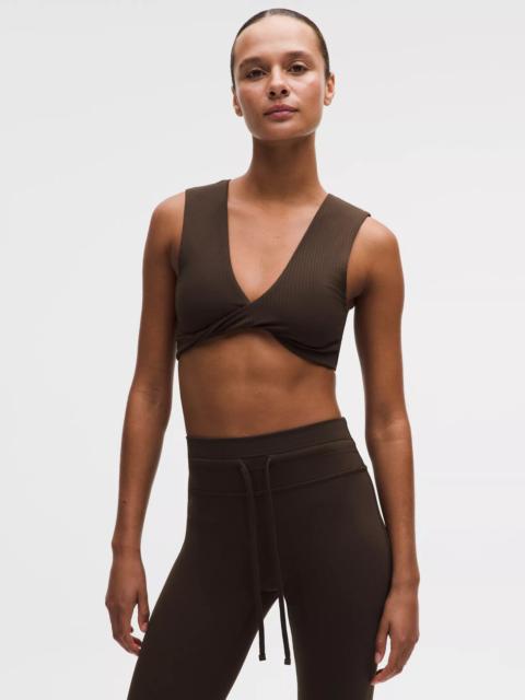 lululemon Ribbed Nulu Twist-Front V-Neck Bra *Light Support, B/C Cup