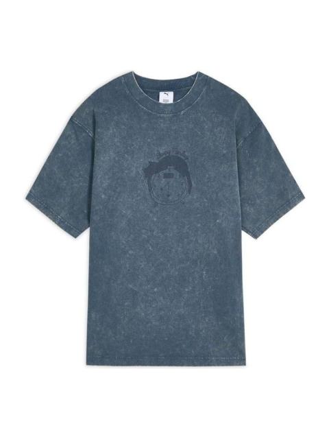 PUMA PUMA x Monday Sleeping Club Washed T-Shirt 'Evening Blue' 638986-97
