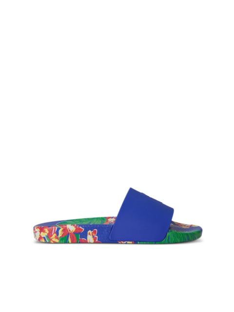 Polo Ralph Lauren pony floral-print slides