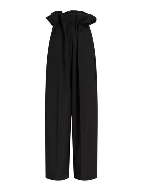 KHAITE Kira Wool Wide Leg Pants black