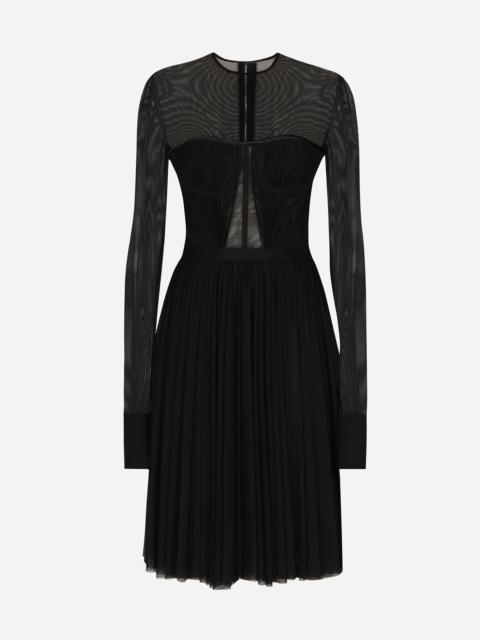 Dolce & Gabbana Light tulle dress with corset details