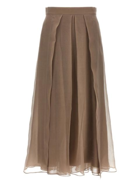 Brunello Cucinelli pleated maxi skirt