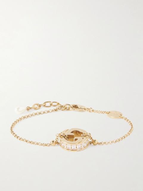 GUCCI Blondie gold-tone crystal bracelet Gold