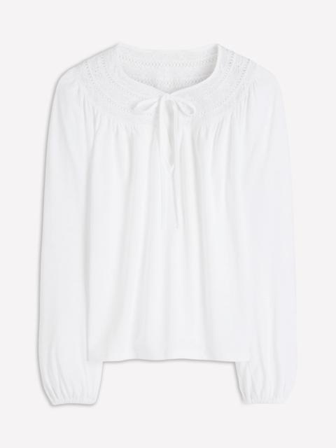 BODEN Edi Trim Detail Top-White