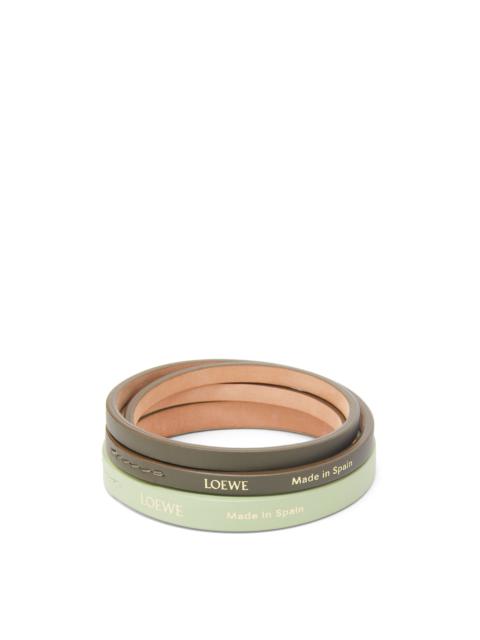 Loewe Double bangle set in classic calfskin