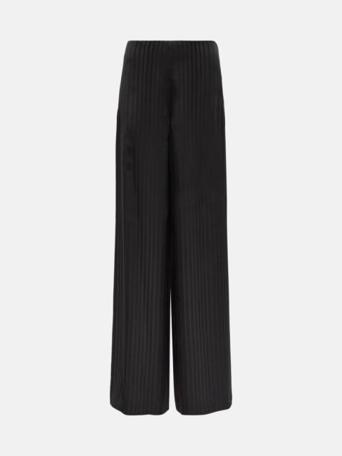 Loro Piana Striped silk wide-leg pants