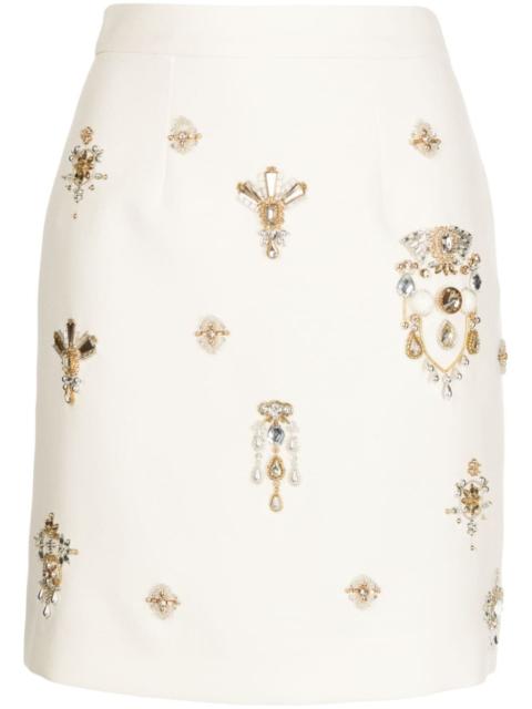 ZUHAIR MURAD jewel-embellished silk miniskirt