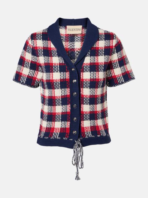 Valentino Checked cotton cardigan