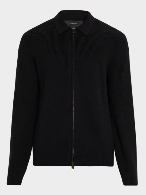 Vince Men's Wool-Blend Two-Way Zip Cardigan Shirt Jacket