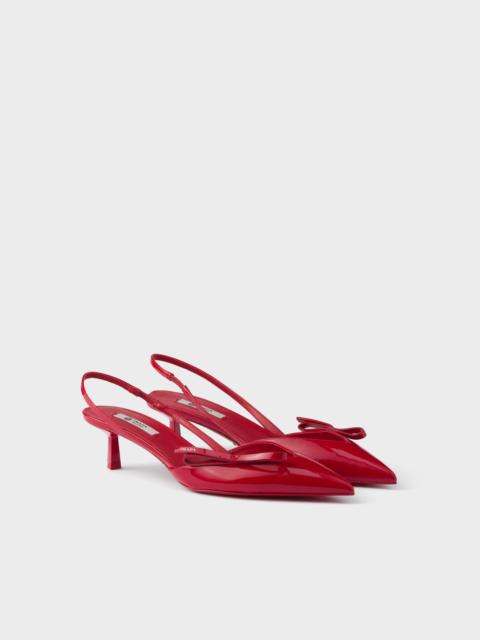 Prada Patent leather slingback pumps