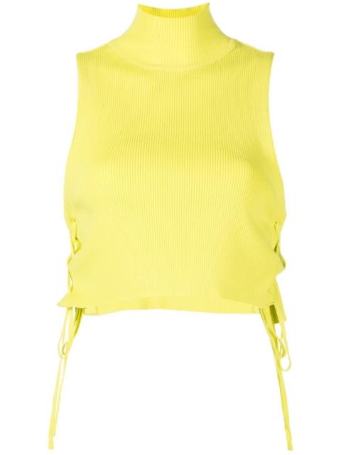 rokh lace-up detail vest top
