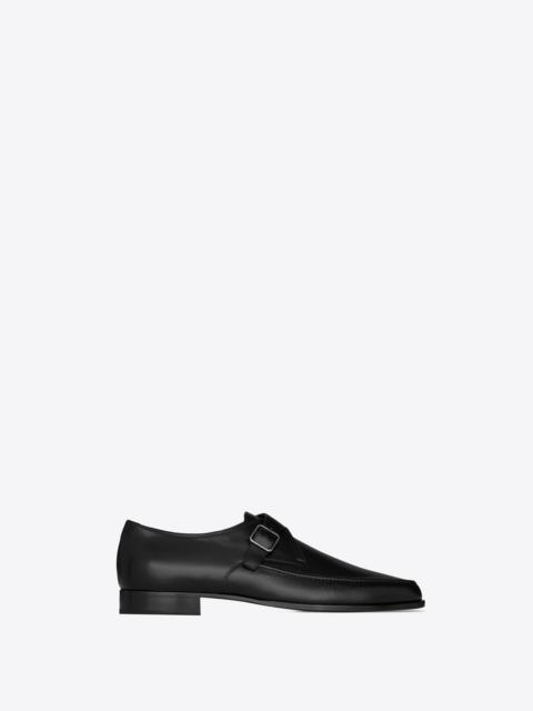 SAINT LAURENT marceau monk strap shoes in smooth leather