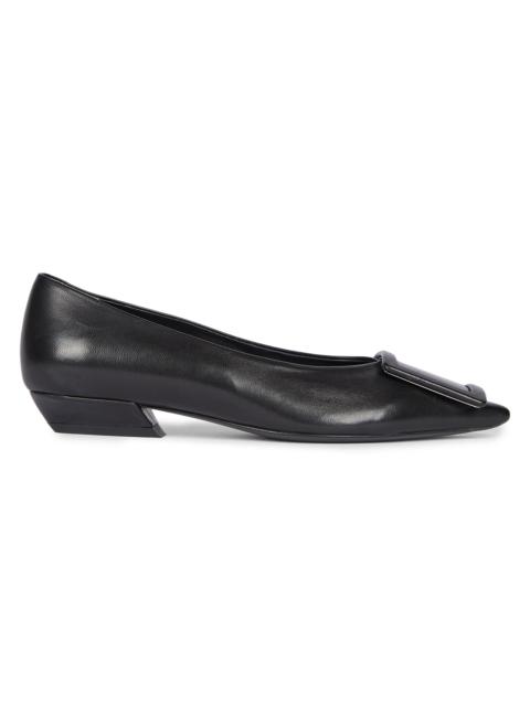 Roger Vivier Women's Leather Ballerina Flats - Nero