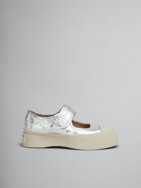 SILVER LEATHER MARY JANE SNEAKER