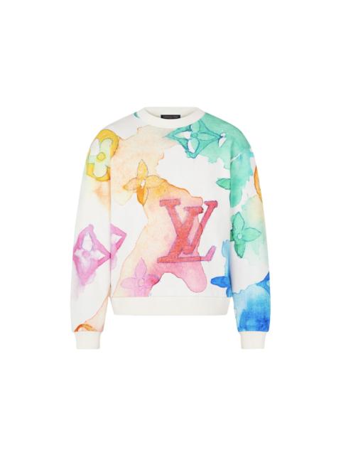Louis Vuitton Louis Vuitton Watercolor Giant Monogram Sweatshirt White