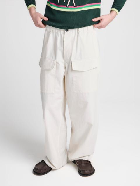 JW Anderson MENS PARACHUTE TRACK PANTS IN IVORY