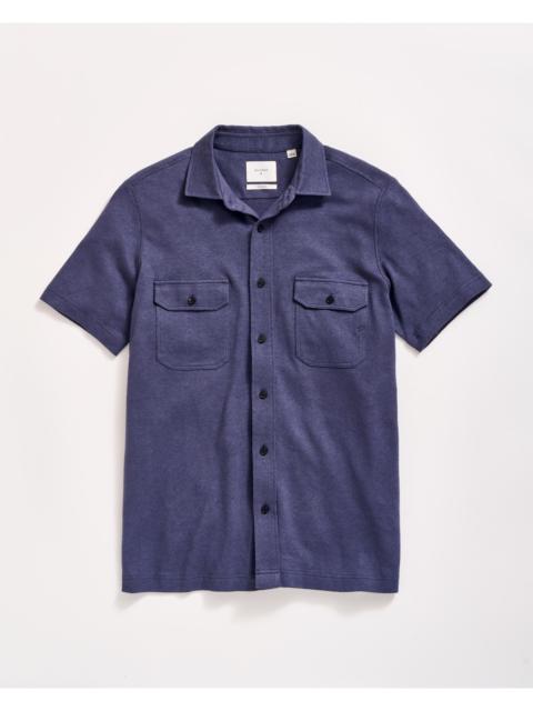 Billy Reid Short Sleeve Hemp Cotton Knit Shirt