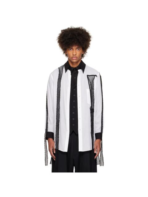 Yohji Yamamoto White Cellulose Lawn Mesh TP Shirt