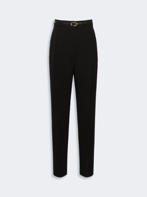 Max Mara BIMBA Technical cady carrot-fit trousers - BLACK