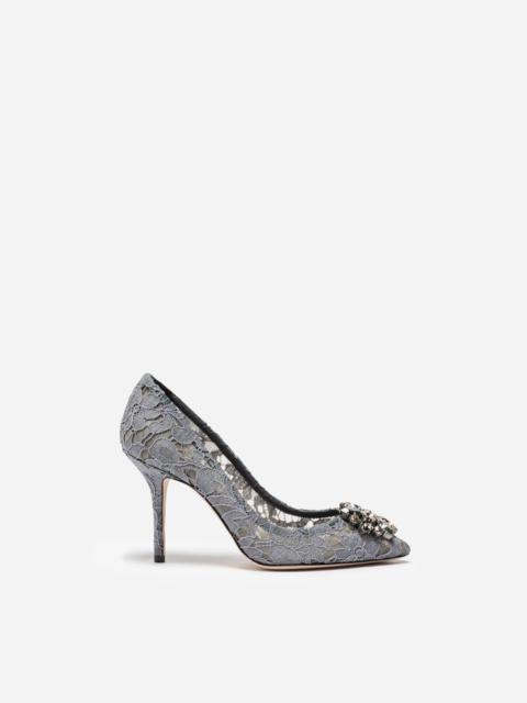 Pump in Taormina lace with crystals