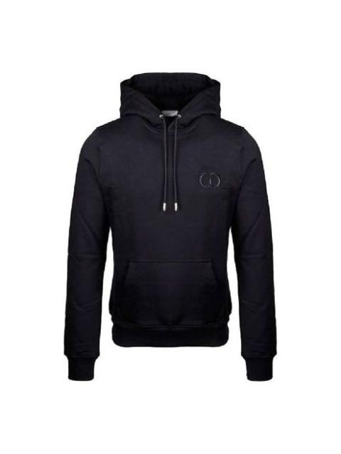 DIOR Plain Letter Cd Logo Cotton Hooded Sweatshirt For Men Black 943J600A0531-989