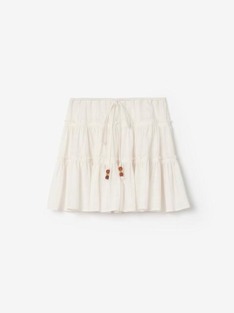 Burberry Check Cotton Voile Skirt