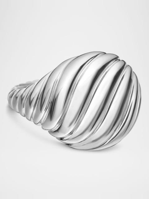 DAVID YURMAN Sculpted Cable Pinky Ring in Silver, 13mm