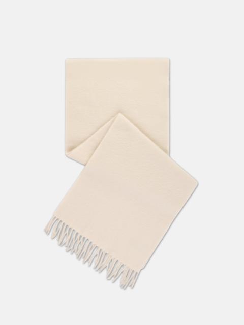 J. PRESS MADE-IN-ENGLAND SOLID WHITE CASHMERE MUFFLER