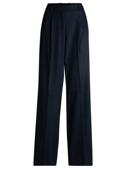BOSS REGULAR-FIT TROUSERS IN DENIM-EFFECT TWILL