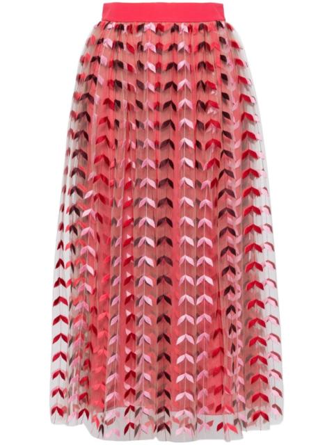 ELIE SAAB embroidered tulle skirt
