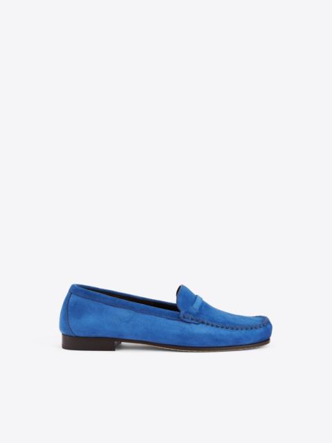 MALONE SOULIERS Knightsbridge Blue Suede Loafers