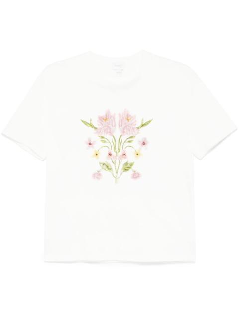 GIAMBATTISTA VALLI floral-embroidered T-shirt