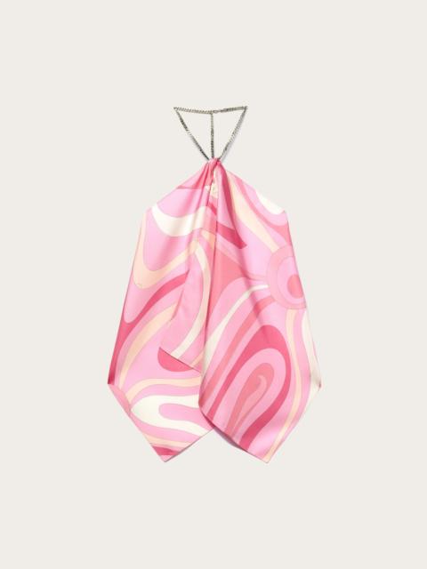 PUCCI MARMO PRINT SILK TOP