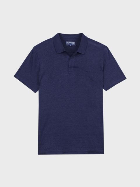 Vilebrequin Men Linen Jersey Polo Solid