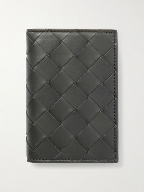 Bottega Veneta Intrecciato Leather Bifold Cardholder Dark green