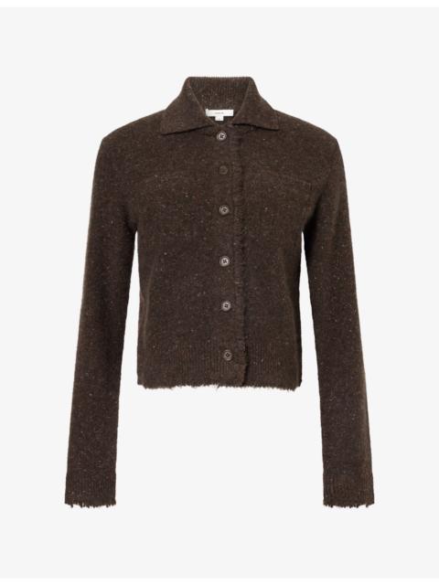 Vince Donegal Plush Shrunken Cashmere Cardigan