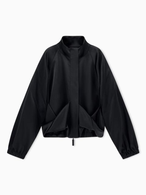 GIORGIO ARMANI CABAN COAT IN TECHNO DUCHESSE WITH RAGLAN SLEEVES