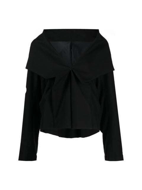 Yohji Yamamoto folded-panel cropped jacket