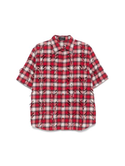 JUNTAE KIM laser-slashed shirt