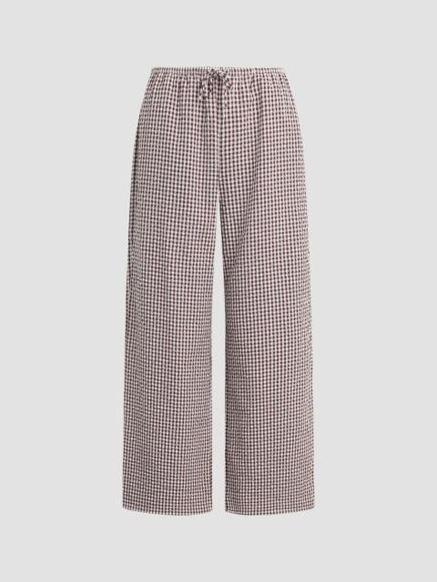 Joe's Jeans Women's The Brynn Gingham Cotton-Blend Wide-Leg Ankle Pants - Macchiato Gingham