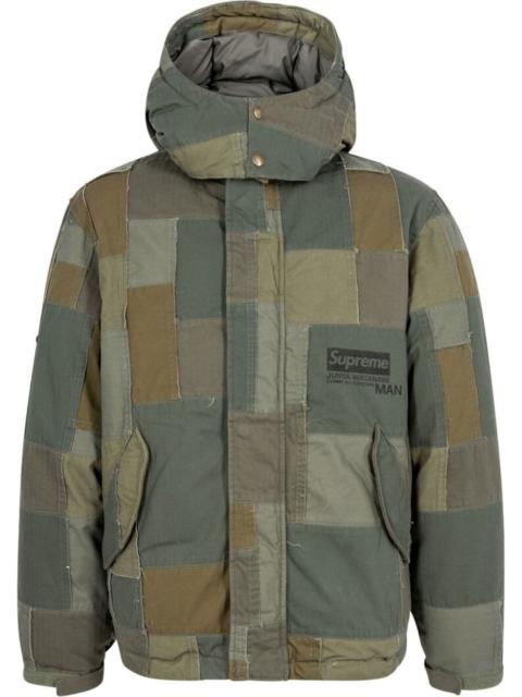 x Junya Watanabe patchwork hooded jacket