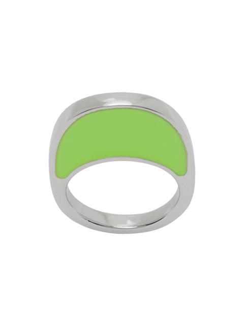 COPERNI Silver & Green Swipe Ring
