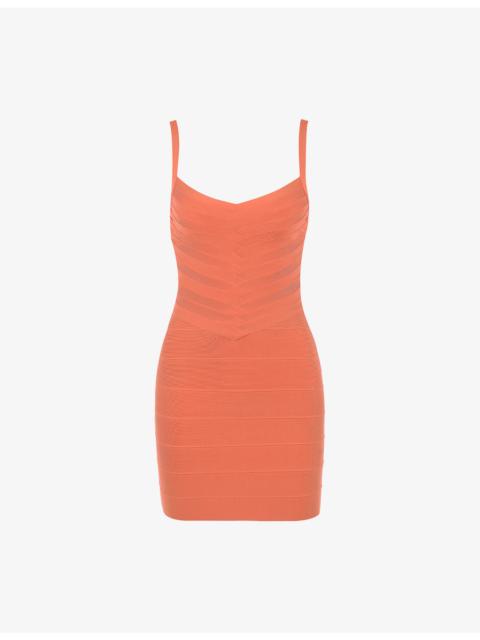 House of CB The Cinch V-Waist Woven Bandage Mini Dress