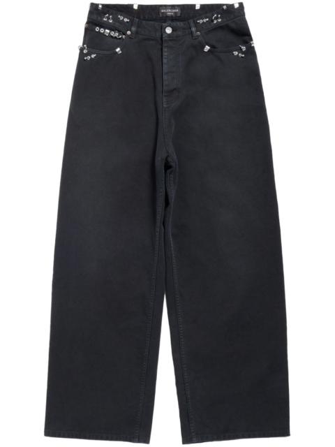 BALENCIAGA mid-rise wide-leg jeans