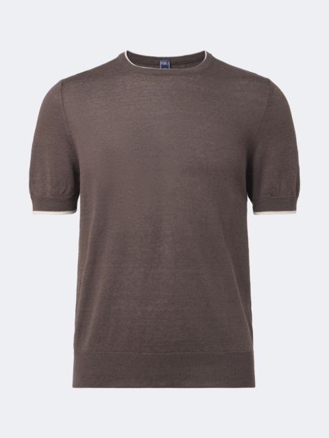 FEDELI Knitted linen and cotton sweater