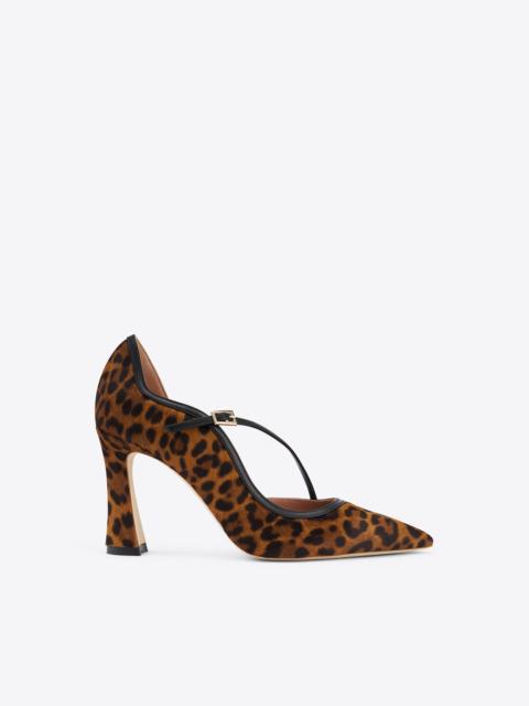 MALONE SOULIERS Bettina 90 Leopard-print Calf Hair Pumps